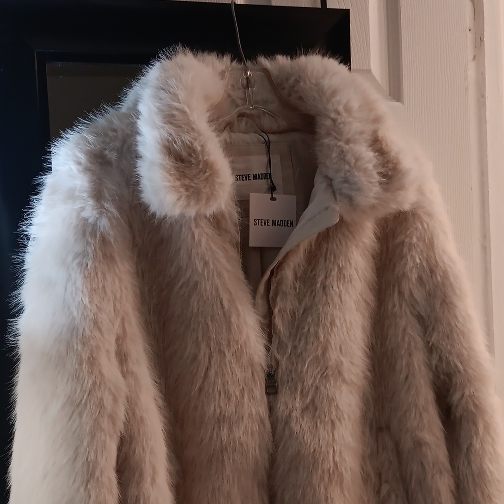 Steve Madden Cream Teddy Jacket